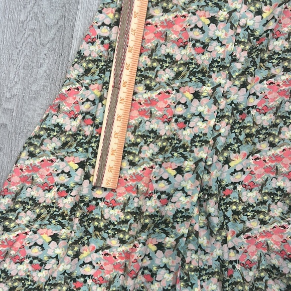 Loft Multicolor Floral Short Sleeve Summer Sundress Midi Dress size 10 - Picture 13 of 14